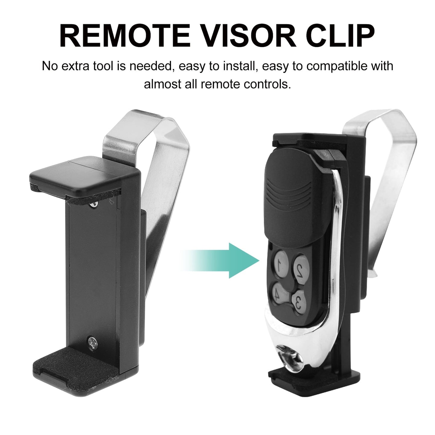 Size Adjustable Garage Remote Holder Visor Clip