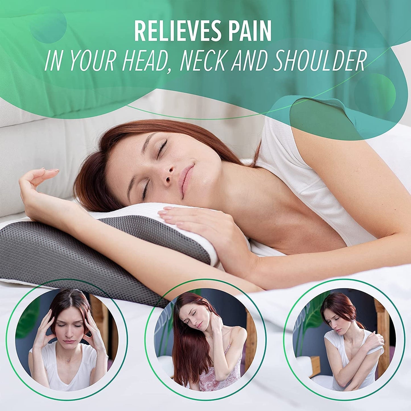 Cervical Memory Foam Carbon Snore Pillow