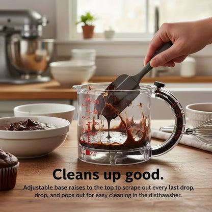 MeasureMate 4‑in‑1 Adjustable Measuring Cup