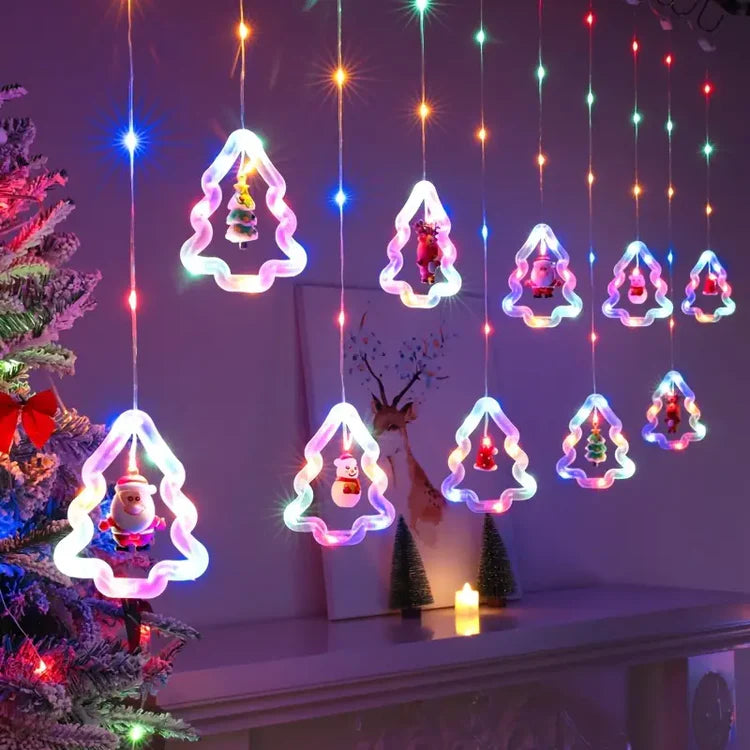 FestivaGlow Christmas Curtain String Lights – 3M, 120 LEDs, USB Powered, Remote Controlled