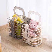 Wall-Mounted Collapsible Multifunctional Basket - White