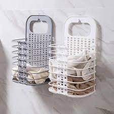 Wall-Mounted Collapsible Multifunctional Basket - White