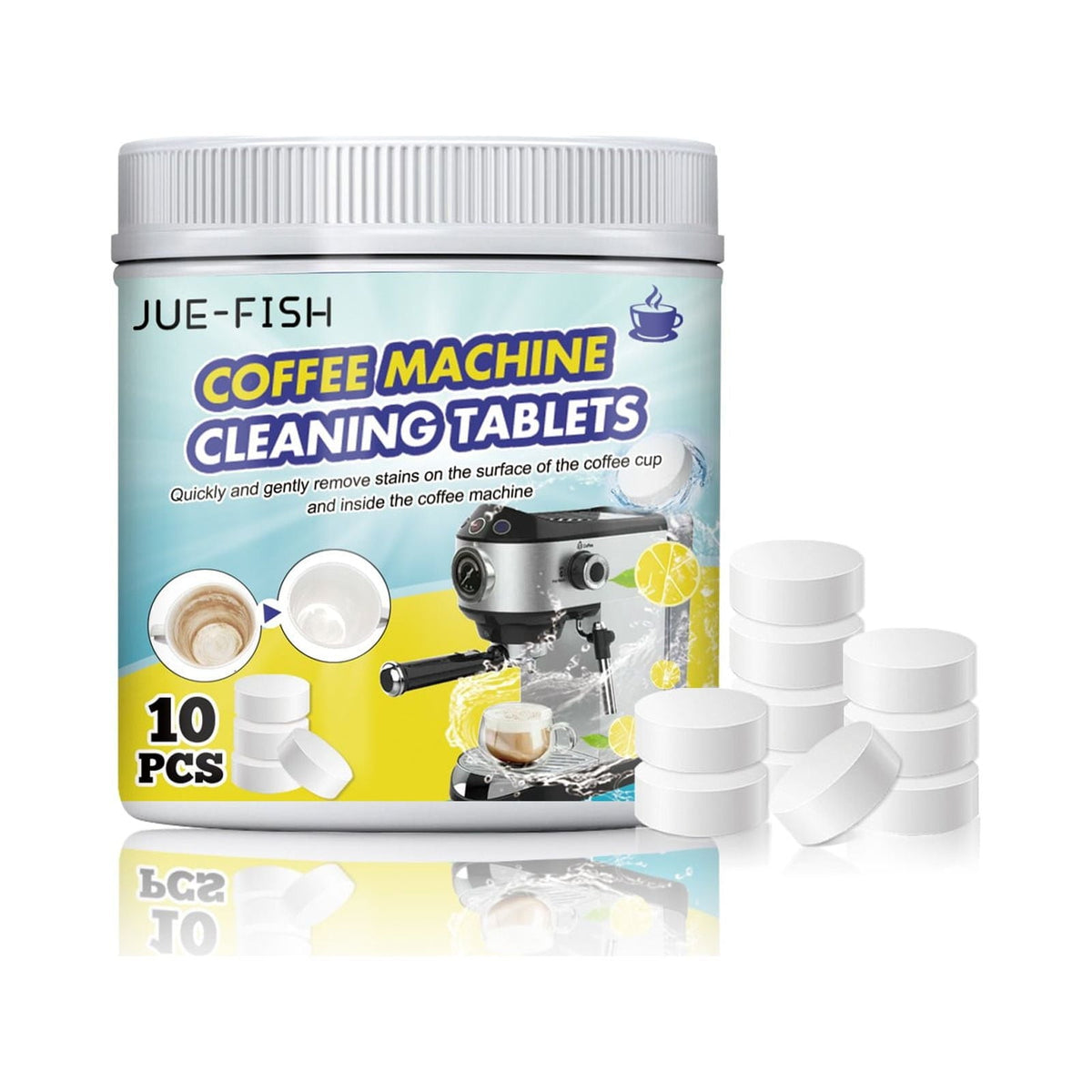 Jue Fish Coffee Machine Cleaning Tablets – 10 Pack
