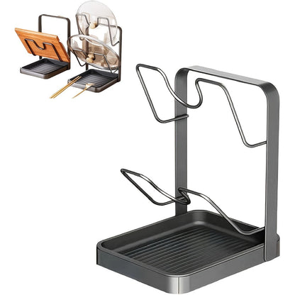 Multifunctional Kitchen Pot Lid Storage Rack – Double‑Layer Organizer