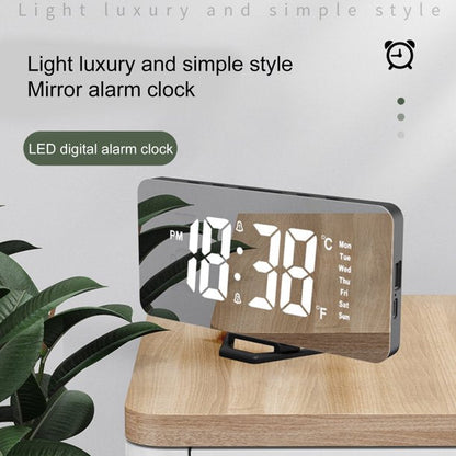 Real-time Temperature Mirror Digital Alarm Clock