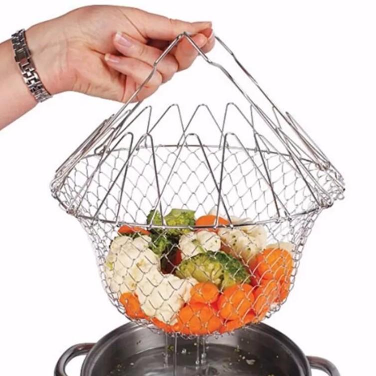 Multi-function Folding Cooking Basket