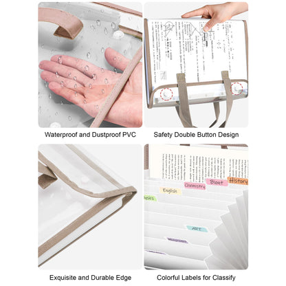 Transparent 13 Pocket A4 Carry Case