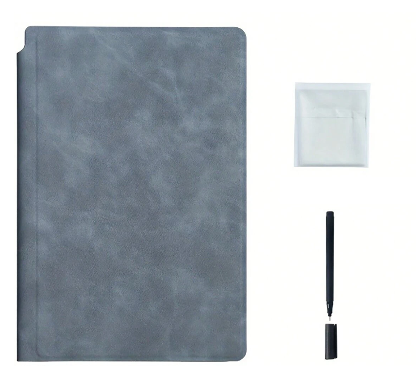 Reusable PU Leather Whiteboard Notebook