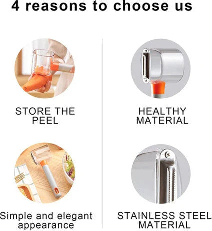 Multi-Function Hangable Vegetable Fruit Collect Cup Peeler