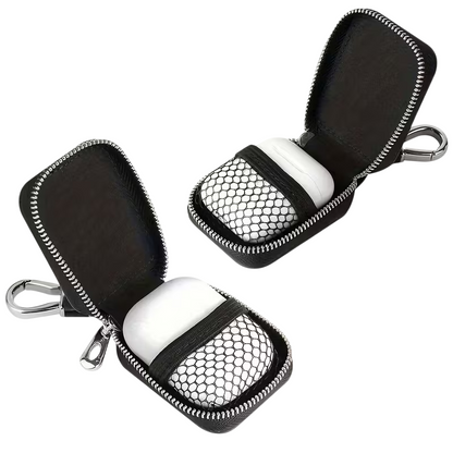 Faux Leather Mini Keychain Pouch & Earbuds Case