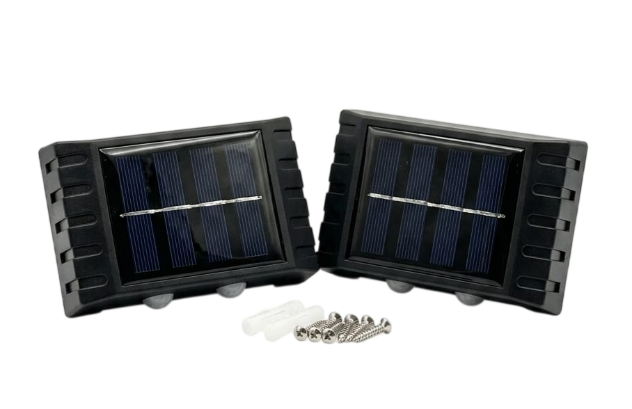 Solar Wall Lights – 2‑Pack Compact Outdoor Lamps