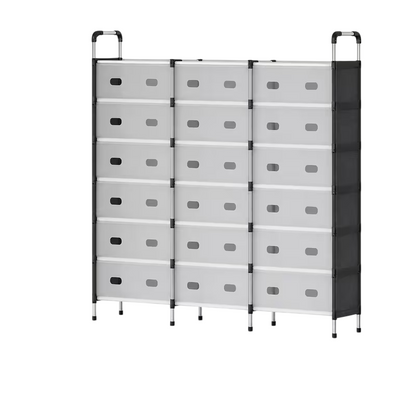 16‑Compartment Shoe Rack with Cover – 7 Tier Freestanding Organizer