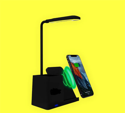 Sensor Light Plus Desktop Lamp Organizer Wireless Charging Stand