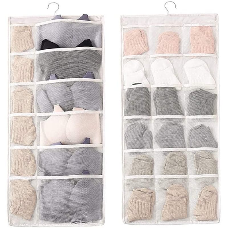 30 Pocket Double Sided Hanging Closet Organizer