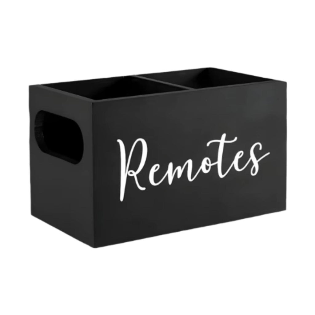 Rustic Wooden Remote Control Holder