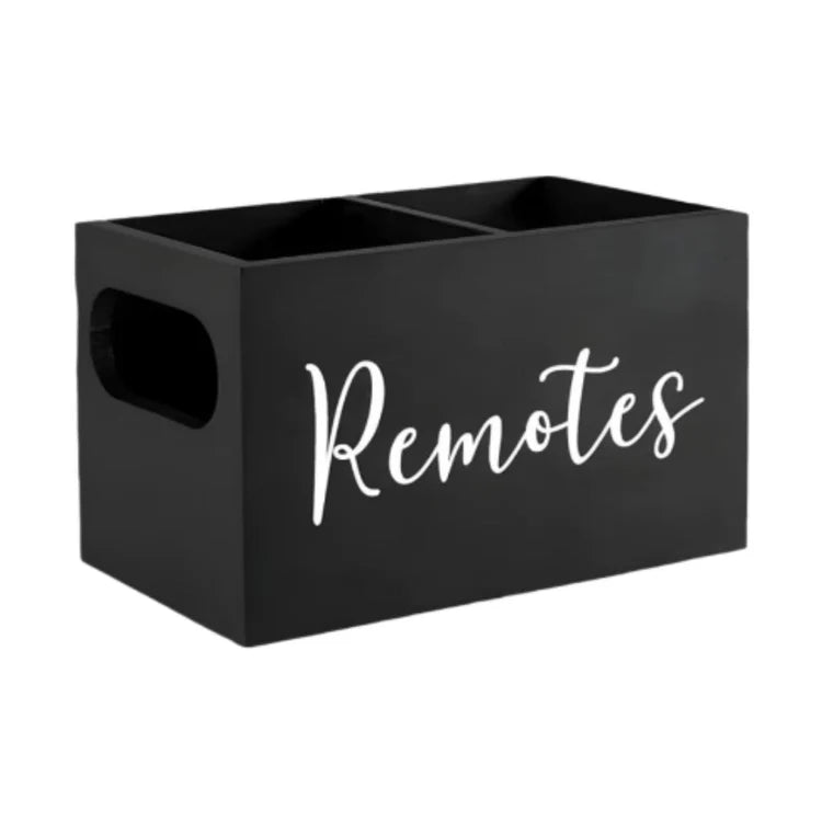 Rustic Wooden Remote Control Holder