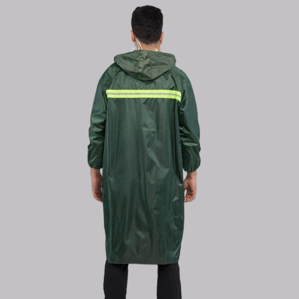 PVC Adult Raincoat With Shiny Reflective Strip