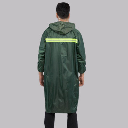 PVC Adult Raincoat With Shiny Reflective Strip