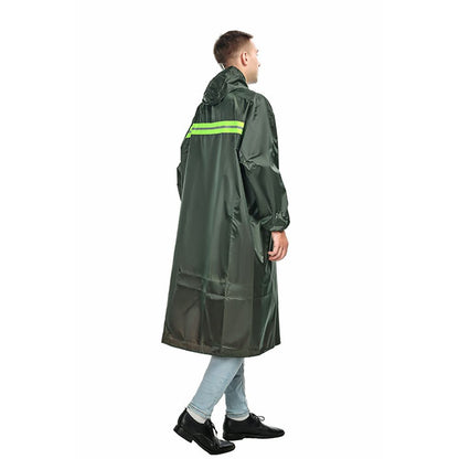 PVC Adult Raincoat With Shiny Reflective Strip