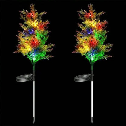 2 pack SolarGlow LED Christmas Tree Lawn Light – Waterproof, Colorful, Auto-On
