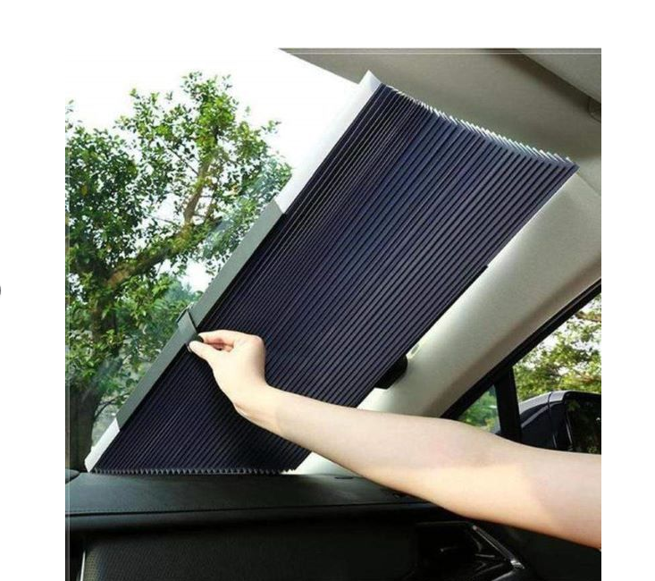 Retractable Car Windscreen Sunshade - 120cm x 46cm