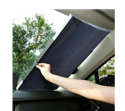 Retractable Car Windscreen Sunshade - 120cm x 46cm
