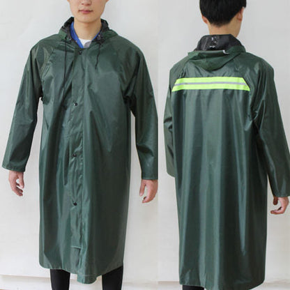 PVC Adult Raincoat With Shiny Reflective Strip