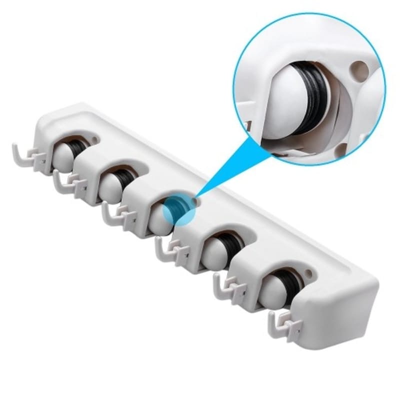 Multi Function Wall Mounted Utility Holder with Hooks and Auto Adjustable Slots