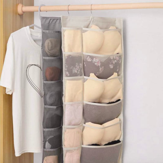 30 Pocket Double Sided Hanging Closet Organizer