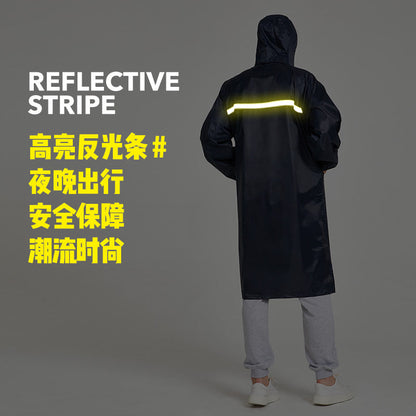 PVC Adult Raincoat With Shiny Reflective Strip