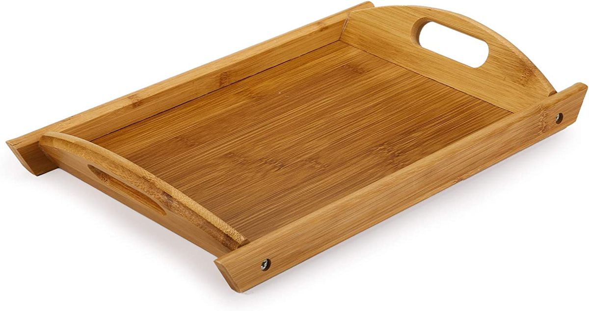 Set of 3 Bamboo Wood Serving Trays