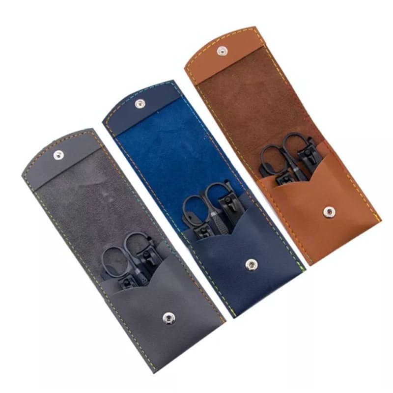 4-Piece Manicure Set with Leather Case