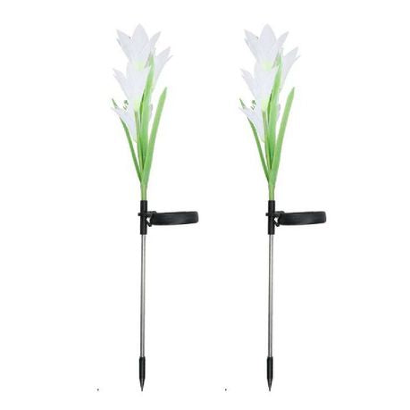 Pack of 2 Solar Flower Garden Lights