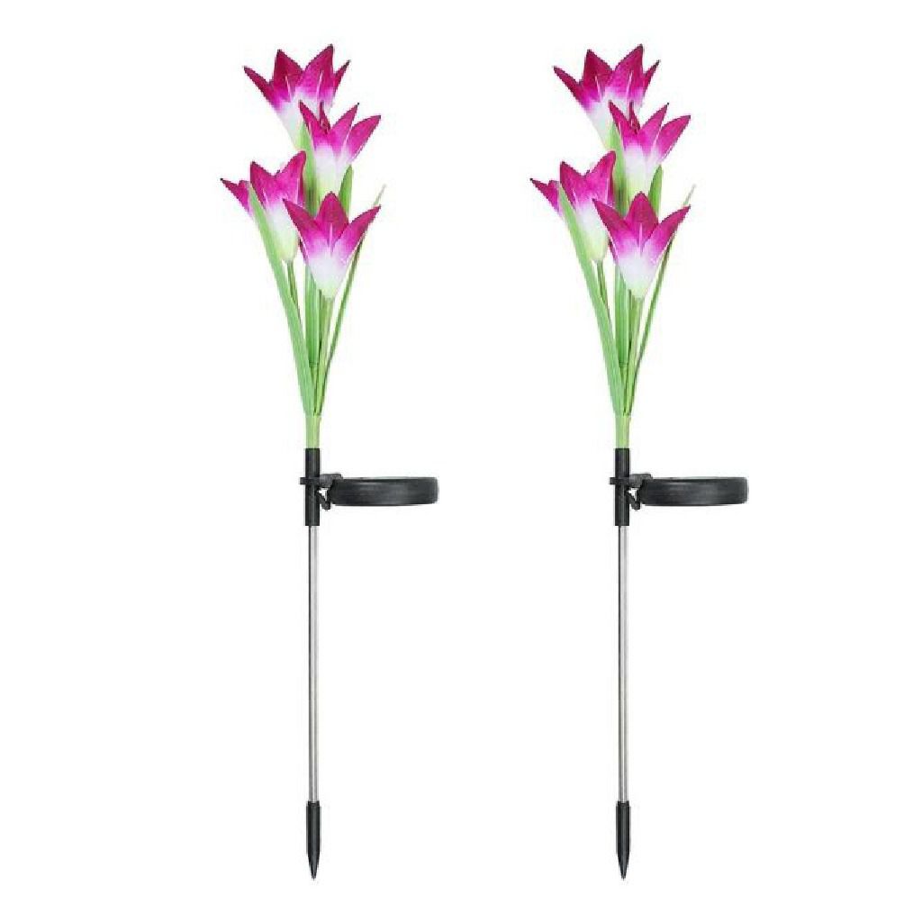 Pack of 2 Solar Flower Garden Lights