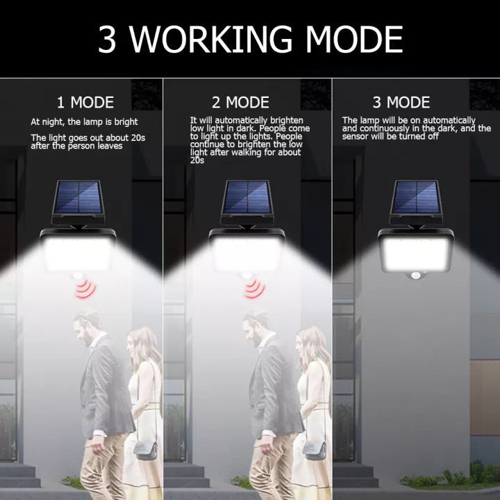 3 Modes Remote Control Solar Wall Light