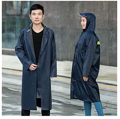 PVC Adult Raincoat With Shiny Reflective Strip