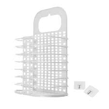 Wall-Mounted Collapsible Multifunctional Basket - White