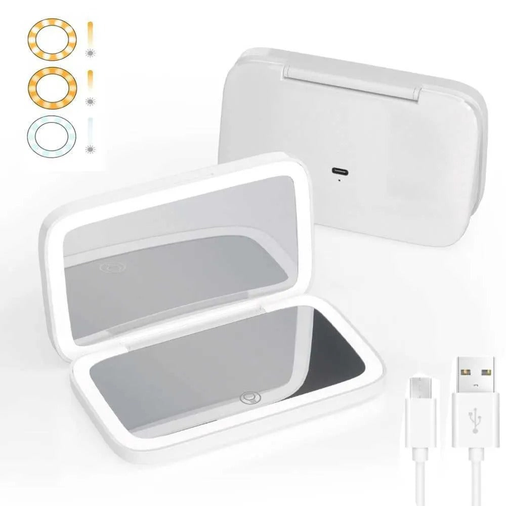 Rechargeable LED Makeup Mirror – Dual‑Sided with 5X Magnification