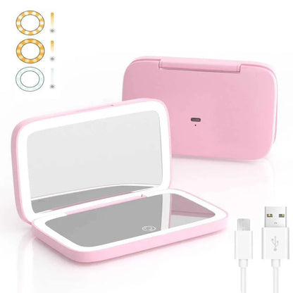 Rechargeable LED Makeup Mirror – Dual‑Sided with 5X Magnification