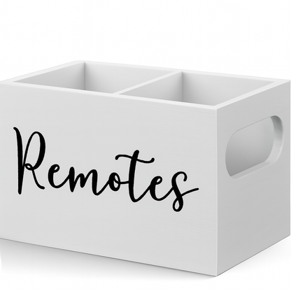 Rustic Wooden Remote Control Holder