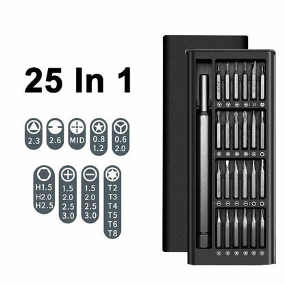 Screwdriver Kit 25 Precision Magnetic Bits