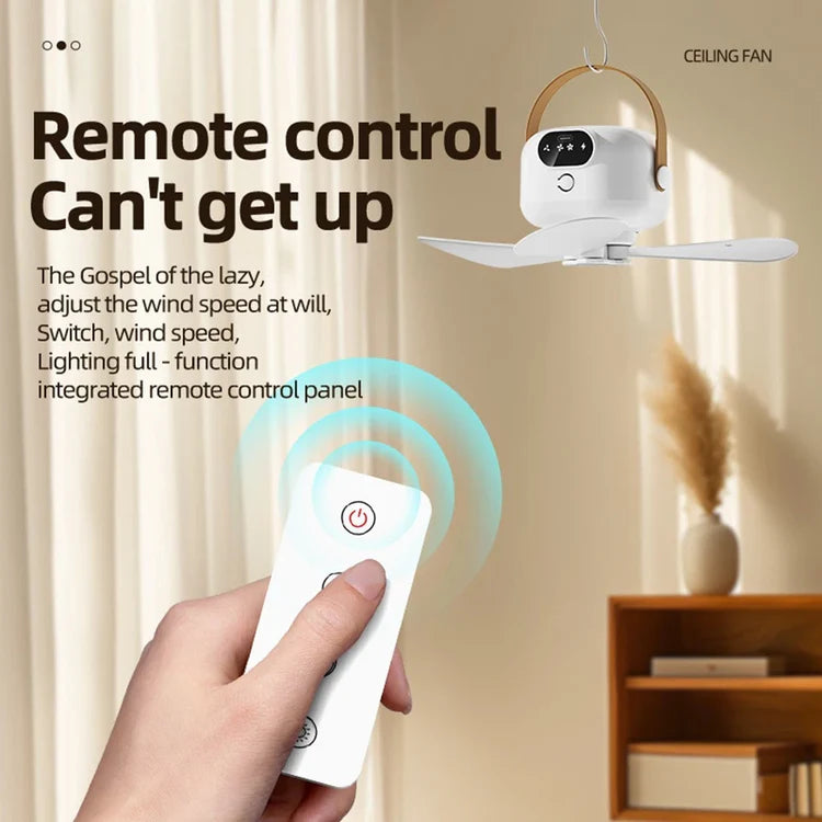 Portable Ceiling Fan with Remote Control