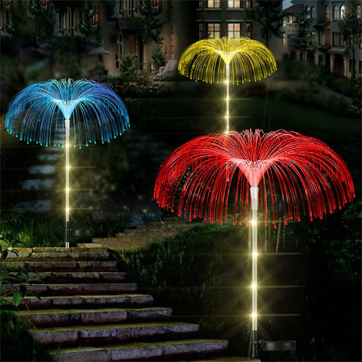 2 Pack Solar Garden Jellyfish Lights