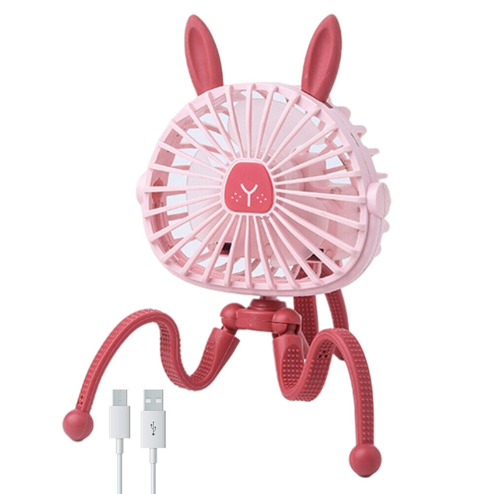 360° Mini Rechargeable USB Fan With LED's