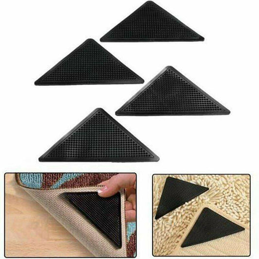 4pc Non Slip Anti Skid Washable Carpet Mat Grippers