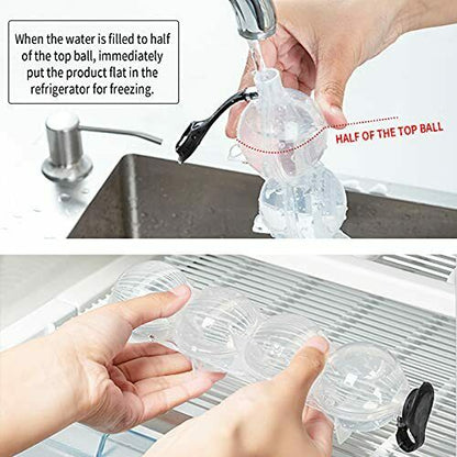 Silicone 4-Slot Ice Cube Tray (2 Pack)