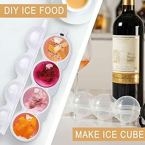 Silicone 4-Slot Ice Cube Tray (2 Pack)