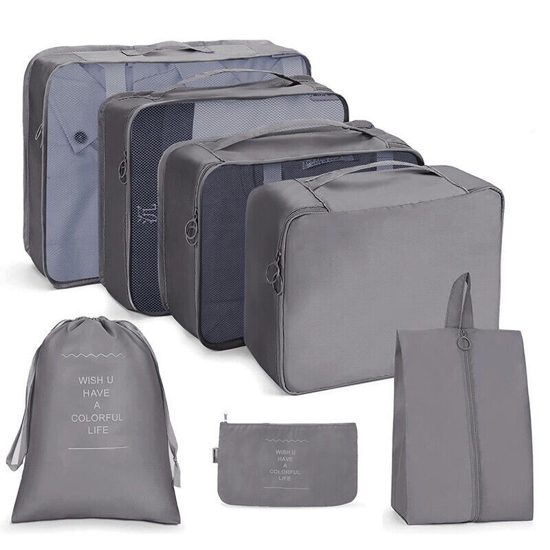 7Pcs Travel Luggage Organizer Packing Cubes