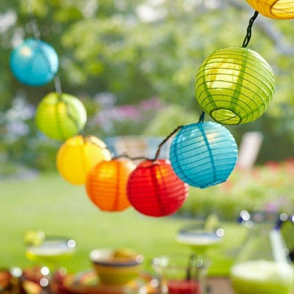 Solar Chinese Lantern String Lights - 5m