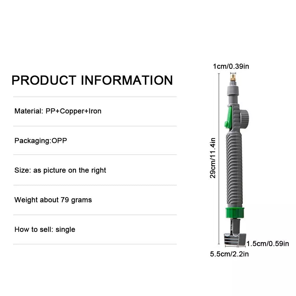 Manual High Pressure Adjustable Sprayer - Fits on Standard Beverage Bottles